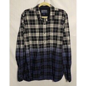 American Rag Mens Button Down Shirt Size Large Plaid Collared Long Sleeve Top